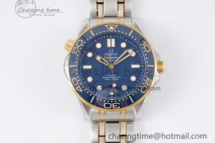 0118 ZeroBulk Seamaster Diver 300M SS YG Blue Ceramic Bezel JVSF 1:1 Best Edition Blue Dial on SS YG Bracelet A 7784